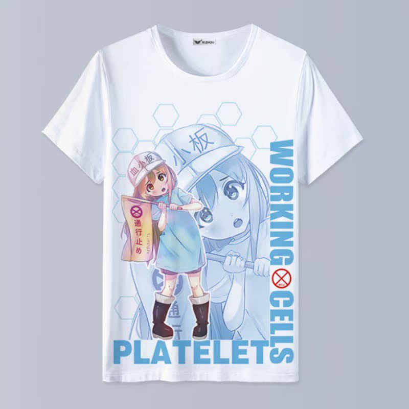 【01】Working cell platelet white blood cell Cells cos clothing clothes quadratic element Animation surrounding Short sleeve T-shirt