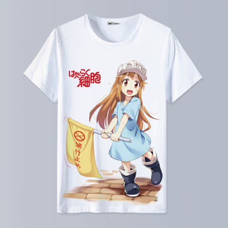 【08】Working cell platelet white blood cell Cells cos clothing clothes quadratic element Animation surrounding Short sleeve T-shirt