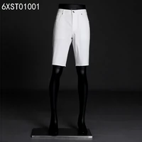 R6. Li Brand Men's Slim Summer Elastic Leisure Pants, брюки, шорты, белые свен, красивые и чистые
