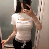 Летняя приталенная футболка с коротким рукавом, коллекция 2021