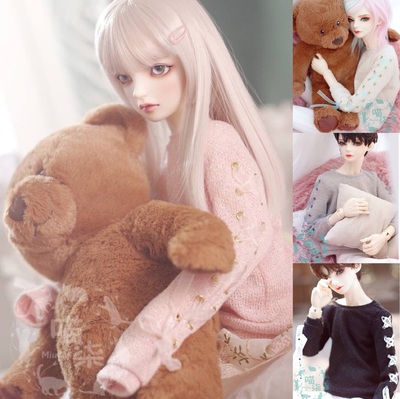 taobao agent Meow 娃 Bjd baby clothes top wearing ribbon knit sweater for3 Boy baby baby uncle SD10/SD17 spot