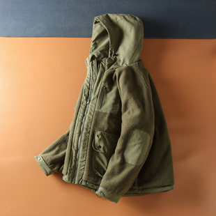 Демисезонная бархатная удерживающая тепло куртка с капюшоном, пуховик, в американском стиле, увеличенная толщина