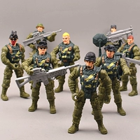 Детский пластиковый подвижный спецназ, оружие, комплект для мальчиков, игрушка, украшение, солдат