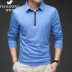 Rich Bird Mulberry Silk Áo phông dài tay Nam giới Kinh doanh Mùa thu / Đông Giản dị Băng Lụa ve áo T-shirt Tơ lụa Polo ao khoac nam Suit phù hợp