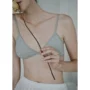 Đồ lót gia đình điên quàng qua vai dây mảnh cup áo ngực thoải mái không có bralette nữ đồ lót áo bra quây