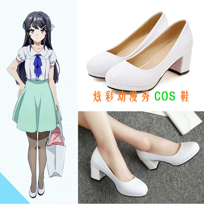 taobao agent Adolescent idiot does not be a bunny girl, the dream Sakura Mai Mai cosplay shoe rabbit girl high heels