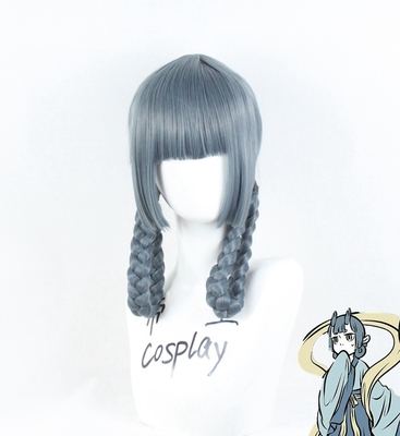 taobao agent Emperor cosplay wigs COS non -human dragon girl blue -gray princess cut braids and universal custom fake hair