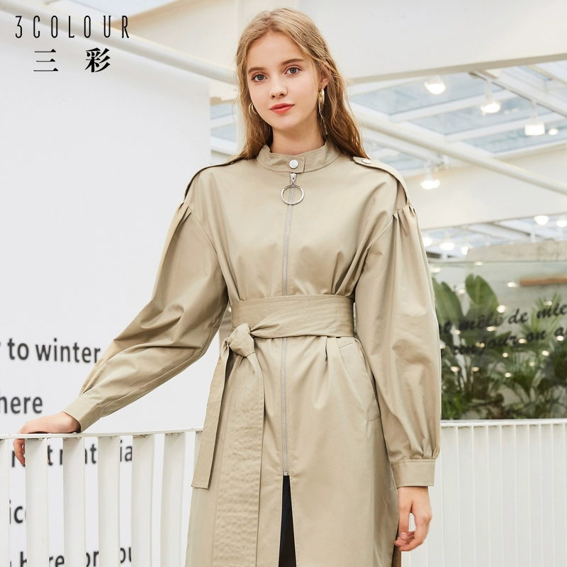 Áo mùa xuân 2020 dành cho phụ nữ mới thả lỏng áo khoác chính thức cửa hàng giảm giá 3 màu áo dài nữ - Trench Coat