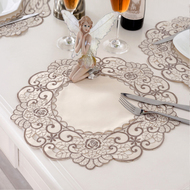 Hollow Thêu Bảng Mat Châu Âu Vải Coaster Bát Mat Cách Nhiệt Pad Vuông Vòng Vase Mat