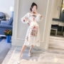 Áo bà bầu mùa xuân mẫu thời trang 2019 phiên bản Hàn Quốc mới của áo thêu rộng cỡ lớn trong phần dài của váy bà bầu - Áo thai sản shop đầm bầu