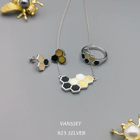 Импортное ожерелье, цепочка, кольцо, комплект, универсальный аксессуар, Таиланд, серебро 925 пробы, простой и элегантный дизайн