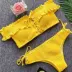 Châu Âu và Hoa Kỳ ba điểm từ ngực nhỏ ống bikini trên vai áo tắm đi biển eo thấp eo thon được nữ giới 2019 - Bikinis Bikinis