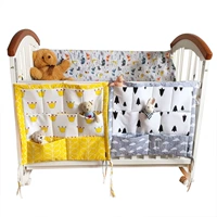 Кроватка, хлопковая сумка для хранения, универсальная коробочка для хранения для кровати, детская пеленка, подвесной органайзер