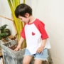 Mùa hè 2018 quần áo trẻ em mới yêu in hình áo thun cotton cotton gia đình một gia đình ba phiên bản Hàn Quốc của gia đình - Khác váy trẻ em 10 tuổi