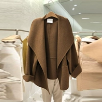Демисезонный плащ, двусторонное шерстяное пальто, жакет, 2024 года, подходит для подростков, в корейском стиле