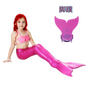 2017 trẻ em mới của mermaid costume 3 piece set mermaid đồ bơi đuôi mắt cá chân bé bơi phong cách ảnh