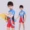 Altman quần áo bé trai một mảnh áo tắm quần bơi trẻ em phim hoạt hình kem chống nắng bãi biển đồ bơi ngắn tay phù hợp với cậu bé lớn - Áo liền quần đồ ngủ bé trai