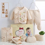 Bộ quà tặng cho bé bộ quần áo mùa xuân và mùa hè cho bé sơ sinh 0-3 tháng cotton