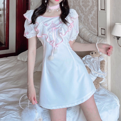 taobao agent Japanese dress, belt, brace, with embroidery, 2020