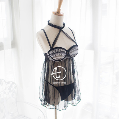 1件包邮 性感网纱颈链挂脖宫廷风情少女气息吊带裙两件套-淘宝网