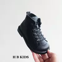 Детские кожаные демисезонные ботинки подходит для мужчин и женщин, короткие сапоги, из натуральной кожи
