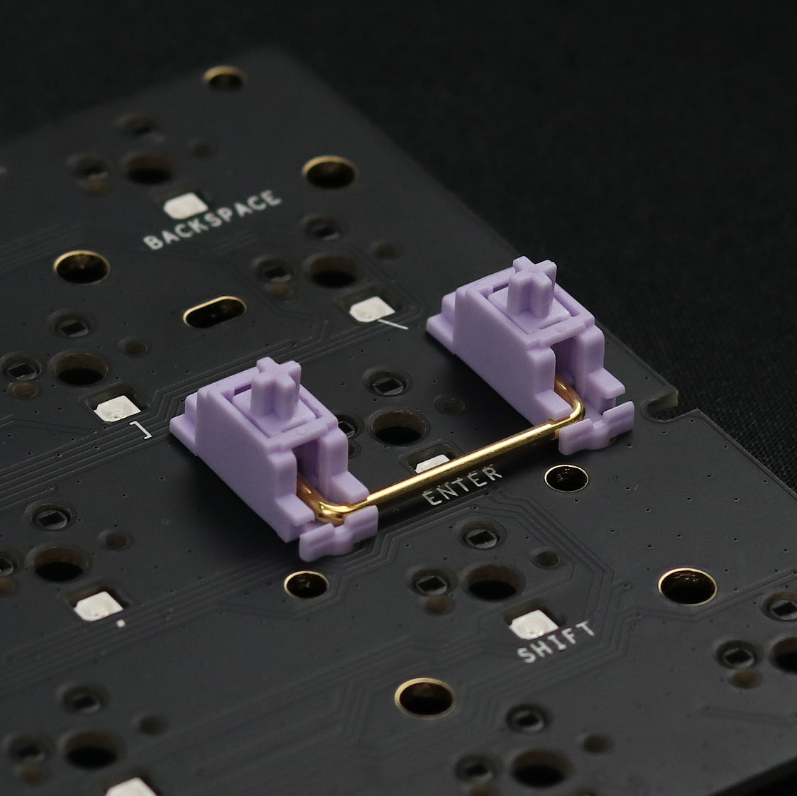 New Color Matching & Light Purple + Gold Steel WireEqualz Ears Screw Satellite axis V2 colour PCB Satellite axis repair Custom system Mechanical keyboard parts