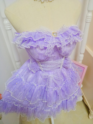 taobao agent Genuine cute purple lace tube top for princess, dress, 2019 years