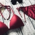 CORITIV mới rượu vang đỏ bikini khí chất gợi cảm đơn giản không có vòng thép tập hợp áo tắm bikini - Bikinis bộ bikini 3 món Bikinis