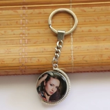 Двусторонний крутящийся брелок, креативная фотография, цепочка подходит для мужчин и женщин, индивидуальная подвеска, делается под заказ, подарок на день рождения
