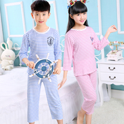 Junior đồ ngủ phù hợp với mùa hè sợi tre chàng trai và cô gái junior học sinh trung học trẻ em lớn siêu mỏng điều hòa không khí phù hợp với