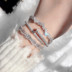 Hàn Quốc bên tinh tế siêu đèn flash zircon bất thường bị hỏng kim cương vẽ vòng đeo tay khảm 300 rhinestone vòng đeo tay hoa Vòng đeo tay Clasp