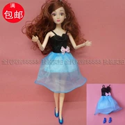 Gửi giày xanh sóng đen Váy búp bê Barbie Barbie chơi nhà gái đồ chơi 30CM thay quần áo thời trang