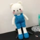 Белая кошка+H Озеро синяя одежда