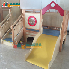 Слайд 区角游戏屋早教室内木制感统圆角儿童爬滑滑梯游乐园小型教具器材 OTHER