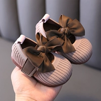 Детская нескользящая обувь для раннего возраста для принцессы для кожаной обуви, 0-2 лет, мягкая подошва