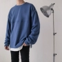 JS phiên bản Hàn Quốc của nam thanh niên đẹp trai giả áo hai dây cổ tròn áo thun đáy rộng áo khoác len áo len nam mỏng