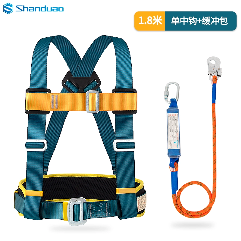 dây đai an toàn điện lực Dây đai an toàn nửa thân Shanduao dùng cho công việc trên cao Dây đai an toàn ba điểm chống rơi tiêu chuẩn quốc gia có móc đôi giá dây an toàn dây an toàn lao động 
