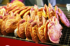 Печь 燃气旋转式烤鱼饼机 铝制烤小鱼饼机器 韩国烤鱼小鱼饼机 烤鱼炉