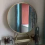 Gương vàng Bắc Âu máy tính để bàn phòng ngủ máy tính để bàn công chúa bàn trang điểm gương gương đẹp một mặt - Gương gương decor treo tường