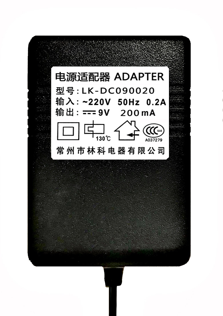 Changzhou Linko 9V200mA Transformer Power Adapter Model LK-DC090020