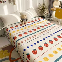 Ins ins wind wind cotton cotton cute printing bed Одиночный кусок чистого хлопка 100 детского общежития для одного студенческого общежития - одно летняя девушка