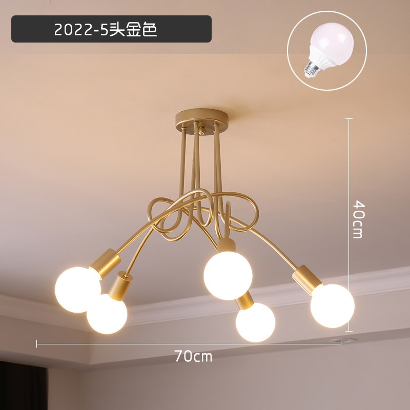 CoffeeNorthern Europe Simplicity Modeling lamp Ceiling lamp living room lamps Iron art a chandelier Children's room bedroom room lamps and lanterns restaurant Lighting