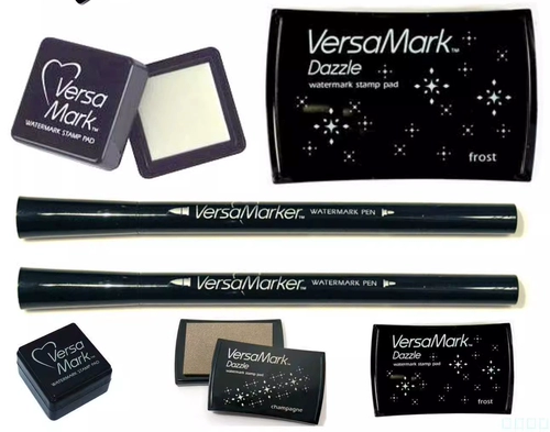 Tsukineko Moon Cat Versa Mark Water Printing Power (шампанское) Серебряный VMD-003 с рельефным порошком