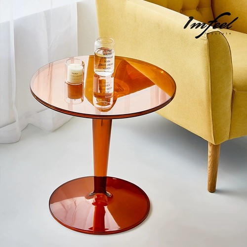 Северный минималистский современный прозрачный маленький кофейный столик чайный стол