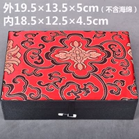 Внутренний 18,5×12,5×4,5см-красный фон, черное богатство.