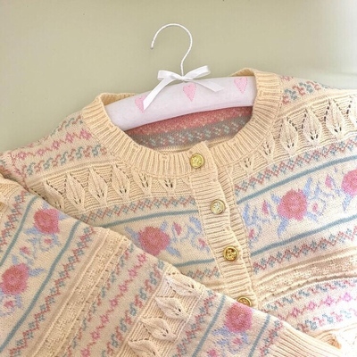 taobao agent Creamy Garden Ancient Vintage Gentle Knit Sweatshirt Japanese Korean Loose Girl sweater jacket