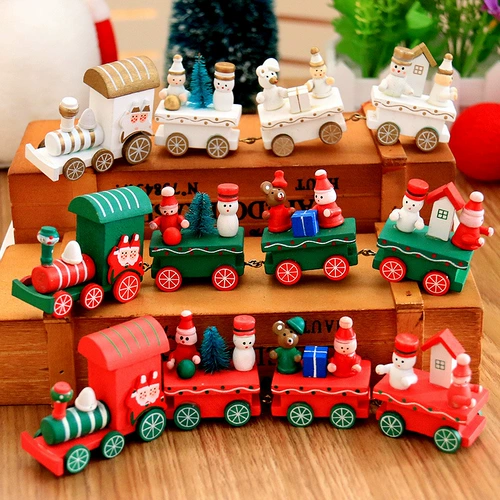 Рождественское деревянное украшение, отельный поезд, настольная деревянная касса для офиса