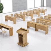 Muzi đồ nội thất bàn học sinh bàn đào tạo bàn học và bàn tư vấn bàn ghế đôi bàn dài ba - Nội thất giảng dạy tại trường