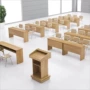 Muzi đồ nội thất bàn học sinh bàn đào tạo bàn học và bàn tư vấn bàn ghế đôi bàn dài ba - Nội thất giảng dạy tại trường bàn học chống gù cho bé