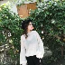 2018 đầu mùa thu mới của phụ nữ đan top Hàn Quốc phiên bản của đèn lồng lỏng tay áo màu rắn trùm đầu lười biếng gió áo len phụ nữ Áo len